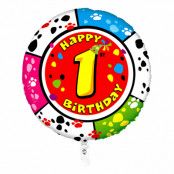 Folieballong Happy Birthday - Siffra 1