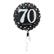 Folieballong Happy Birthday 70 Glitter