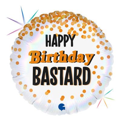 Folieballong Happy Birthday Bastard