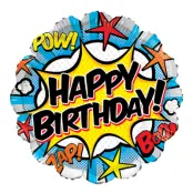 Folieballong Happy Birthday Comic