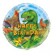Folieballong Happy Birthday Dinosaurier