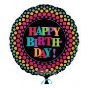 Folieballong Happy Birthday Prickig