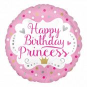 Folieballong Happy Birthday Princess