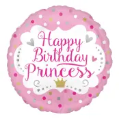 Folieballong Happy Birthday Princess