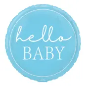 Folieballong Hello Baby Blå