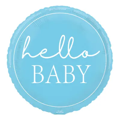 Folieballong Hello Baby Blå