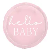 Folieballong Hello Baby Rosa
