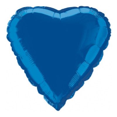 Folieballong Hjärta Blått