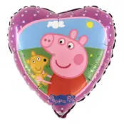 Folieballong Hjärta Greta Gris & George