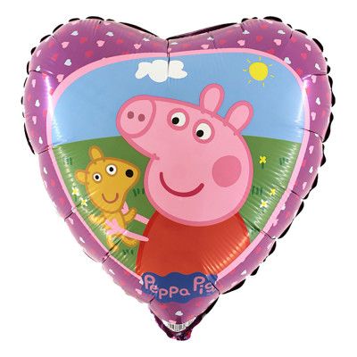 Folieballong Hjärta Greta Gris & George