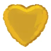 Folieballong Hjärta Guld