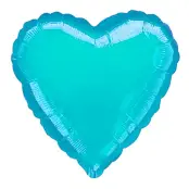 Folieballong Hjärta Ljusblå