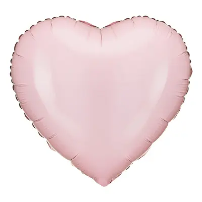 Folieballong Hjärta Ljusrosa