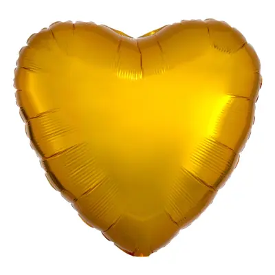 Folieballong Hjärta Metallic Guld