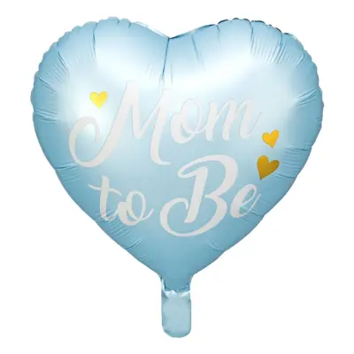 Folieballong Hjärta Mom to Be Blå