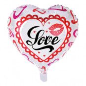 Folieballong Hjärta "Love" 46cm
