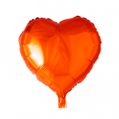 Folieballong hjärta orange - 46 cm