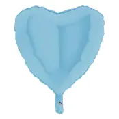 Folieballong Hjärta Pastellblå - 91 cm