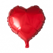 Folieballong hjärta röd - 46 cm