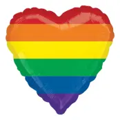 Folieballong Hjärta Regnbågsfärgat