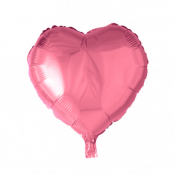Folieballong hjärta rosa - 46 cm