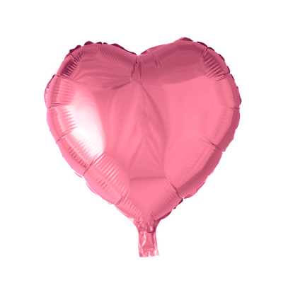 Folieballong hjärta rosa - 46 cm