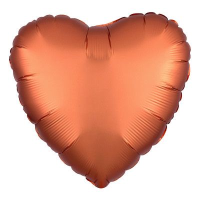 Folieballong Hjärta Satin Bärnsten