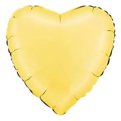 Folieballong Hjärta Satin Banana Yellow