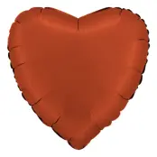 Folieballong Hjärta Satin Brick Red