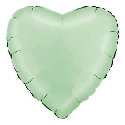 Folieballong Hjärta Satin Glazed Mint