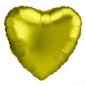 Folieballong Hjärta Satin Gul