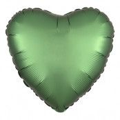 Folieballong Hjärta Satin Smaragdgrön