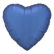 Folieballong Hjärta Silke Blå