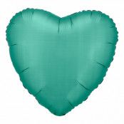 Folieballong Hjärta Silke Grön
