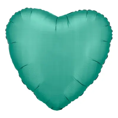 Folieballong Hjärta Silke Grön