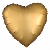 Folieballong Hjärta Silke Guld