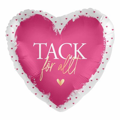 Folieballong Hjärta Tack För Allt