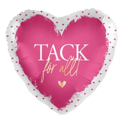 Folieballong Hjärta Tack För Allt