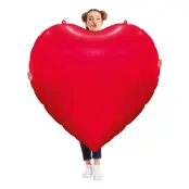 Folieballong Hjärtformad XXL Röd