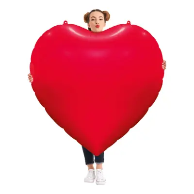 Folieballong Hjärtformad XXL Röd