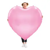 Folieballong Hjärtformad XXL Rosa