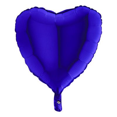 Folieballong Hjärta Mörkblå