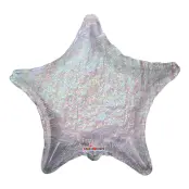 Folieballong Holografisk Stjärna Silver