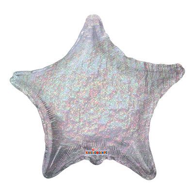Folieballong Holografisk Stjärna Silver