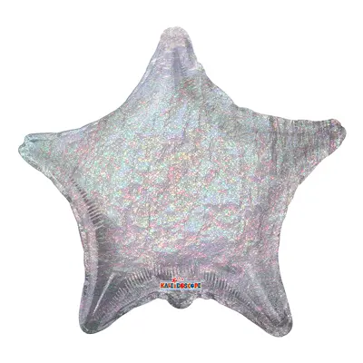Folieballong Holografisk Stjärna Silver