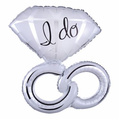 Folieballong I Do Vigselringar