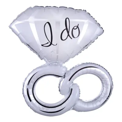 Folieballong I Do Vigselringar