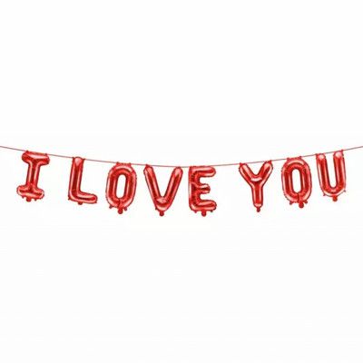 Bokstavsballonger I Love You