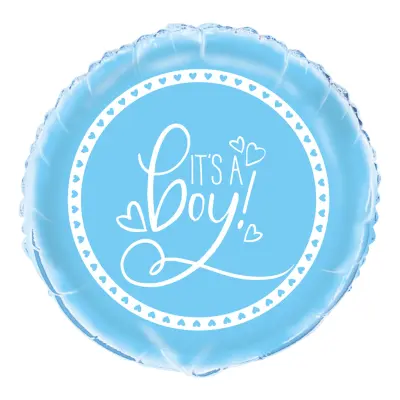 Folieballong It´s A Boy Ljusblå