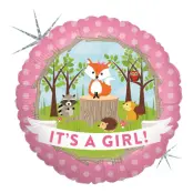 Folieballong Its a Girl Holografisk